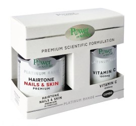 POWER OF NATURE Hairtone Nails and Skin Premium - 30caps & ΔΩΡΟ Vitamin C 1000mg - 20tabs