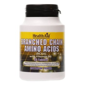 HEALTH AID Branched Chain Amino Acids, Συμπλήρωμα Διατροφής με Αμινοξέα  Διακλαδισμένης Αλυσίδας -60tabs
