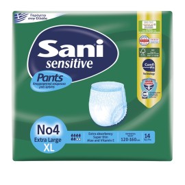 SANI Sensitive Pants Value Pack, XLarge No4, Ελαστικό Εσώρουχο Ακράτειας - 14τεμ