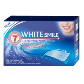 WHITE SMILE Teeth Whitening Strips, Ταινίες Λεύκανσης Δοντιών για Άμεσο Αποτέλεσμα Μέσα σε 7 Μέρες με Γεύση Μέντα -14τεμ