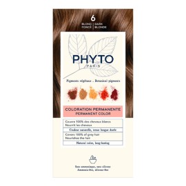 PHYTO Phytocolor Νο6 Dark Blonde, Μόνιμη Βαφή Μαλλιών Ξανθό Σκούρο
