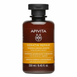 APIVITA Keratin Repair Nourish Shampoo, Σαμπουάν Θρέψης & Επανόρθωσης για Ξηρά Ταλαιπωρημένα Μαλλιά - 250ml