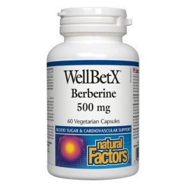 NATURAL FACTORS Well Betx Berberine 500mg, Συμπλήρωμα Διατροφής με Βερβερίνη -60Caps