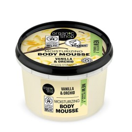 NATURA SIBERICA Organic Shop Body Mousse Vanilla & Orchid, Ενυδατική Μους Σώματος Βανίλια & Ορχιδέα - 250ml