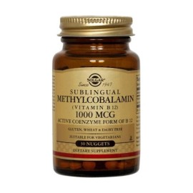 SOLGAR Vitamin B12 1000μg Methylcobalamin - 30nuggets