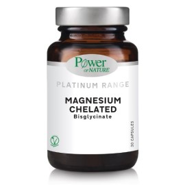 POWER OF NATURE Magnesium Chelated Bisglycinate, Δισγλυκινικό Μαγνήσιο, Χηλική Μορφή Υψηλής Βιοδιαθεσιμότητας - 30caps