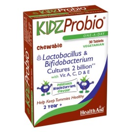 HEALTH AID Kidz Probio, Συμπλήρωμα Διατροφής με Προβιοτικά για Παιδιά - 30 μασώμενα δισκία