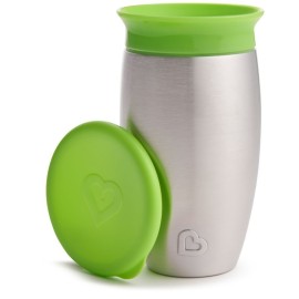 MUNCHKIN Miracle 360° Stainless Steel Sippy Cup, Πράσινο- 296ml