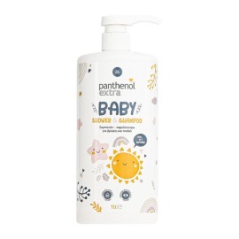 PANTHENOL EXTRA Baby Shower And Shampoo, Σαμπουάν- Αφρόλουτρο για Βρέφη και Παιδιά - 1lt