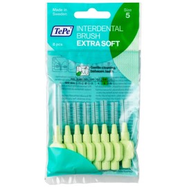 TEPE Interdental Brush Extra Soft, Μαλακά Μεσοδόντια Βουρτσάκια Πράσινα, Μέγεθος ISO: 5 (0.8 mm) - 8τεμ
