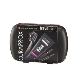 CURAPROX Black Is White Travel Set Black, Σετ Ταξιδιού Στοματικής Φροντίδας σε Μαύρο Χρώμα -1σετ