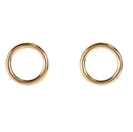 MEDISEI Dalee Ασημένια Σκουλαρίκια, Circular Yellow Gold Plated 05414 - 1 ζευγάρι