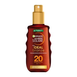 GARNIER Ambre Solaire Ideal Bronze Oil SPF20, Λάδι για Έντονο Μαύρισμα με Προστασία - 150ml