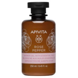 APIVITA Rose Pepper Shower Gel, με Τριαντάφυλλο & Μαύρο Πιπέρι - 250ml