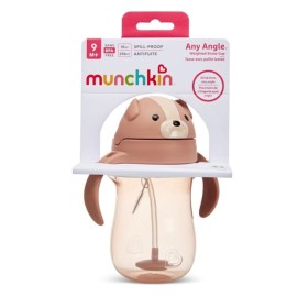 MUNCHKIN Tip & Sip Dog, Κύπελλο με Καλαμάκι από 9m+ -296ml