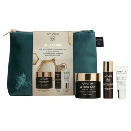 APIVITA Promo Queen Bee, Κρέμα Απόλυτης Αντιγήρανσης & Αναγέννησης Ελαφριάς Υφής -50ml & ΔΩΡΟ Ορός Απόλυτης Αντιγήρανσης & Ανόρθωσης -10ml & Ορός Ματιών -5ml, 1σετ