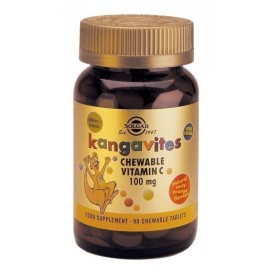 SOLGAR Kangavites Chewable Vit C, 100mg, Μασώμενη Βιταμίνη C για Παιδιά  - 90ch.tabs