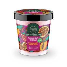 NATURA SIBERICA Organic Shop Body Desserts Summer Fruit Ice Cream, Καθαριστικό Peeling Σώματος, Καλοκαιρινό Παγωτό Φρούτων - 450 ml