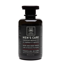 APIVITA Mens Care Hair & Body Wash, Ανδρικό Σαμπουάν- Αφρόλουτρο με Κάρδαμο & Πρόπολη - 250ml