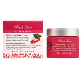 FRESH LINE Red Berries Brightening Face Cram, Ενυδατική Κρέμα Λάμψης - 50ml