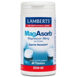 LAMBERTS Magasorb 150mg, Συμπλήρωμα Διατροφής με Μαγνήσιο - 60tabs