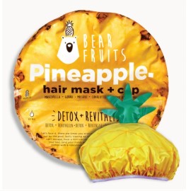 BEAR FRUITS Pineapple Hair Mask + Cap, Μάσκα Μαλλιών + Σκουφάκι - 20ml