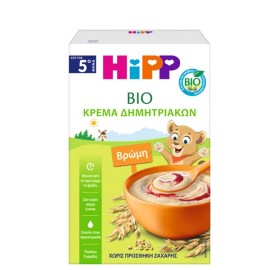 HIPP Bio Κρέμα Χωρίς Γάλα με Βρώμη, Περιέχει Γλουτένη, Απο τον 5ο Μήνα - 200g