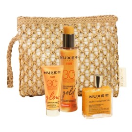 NUXE Promo Golden Summer Routine SPF30 -40ml & Sun Oil Gold SPF30 -150ml & Huile Prodigieuse Or, Ιριδίζον Λάδι -50ml & ΔΩΡΟ Νεσεσέρ, 1σετ