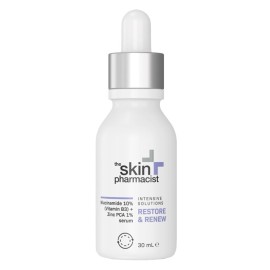 THE SKIN PHARMACIST Restore & Renew Niacinamide 10% (Vitamin B3) + Zinc PCA 1% Serum, Ορός Προσώπου Αντιμετώπισης Ατελειών & Μείωσης Λιπαρότητας -30ml