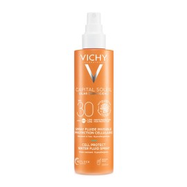 VICHY Capital Soleil Cell Protect Water Fluid Spray SPF30, Λεπτόρευστο Αντηλιακό Γαλάκτωμα Σπρέι - 200ml