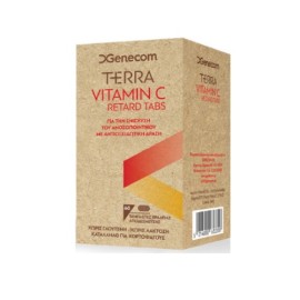 GENECOM Terra Vitamin C Retard,  Συμπλήρωμα Διατροφής με Βιταμίνη C - 60tabs