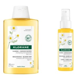KLORANE Promo Σπρέι & Σαμπουάν με Χαμομήλι για Λαμπερά Ξανθά ή με Ανταύγειες Μαλλιά με Birghtening Spray with Chamomile -100ml & ΔΩΡΟ Shampoo with Chamomile -200ml, 1σετ