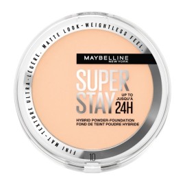 MAYBELLINE Super Stay 24H Hybrid Powder Foundation, Makeup με Υφή Πούδρας, 10 Ivory - 9gr