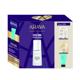AHAVA Even Tone Program, Dark Spot Correcting Serum,  Ενυδατικός Ορός Κατά των Κηλίδων - 30ml & Renewing Peel - 8ml & Brightening Mud Mask - 6ml  & Sea-Kissed Mineral Body Lotion - 40ml