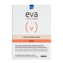 INTERMED Eva Intima Active Oxygen Pads, Σερβιέτες Κανονικής Ροής με Φτερά -18τεμ