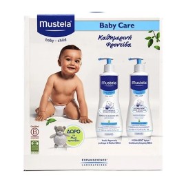 MUSTELA Baby Care Gentle Cleansing Gel - 500ml & Hydra Bebe Body Lotion - 500ml & ΔΩΡΟ Αρκουδάκι