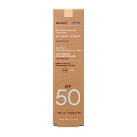 KORRES Red Grape Tinted Sunscreen SPF50, Αντηλιακή & Αντιρυτιδική Κρέμα Προσώπου με Χρώμα - 50ml