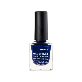 KORRES Gel Effect Nail Colour No87 Infinity Blue, Βερνίκι Νυχιών με Αμυγδαλέλαιο - 11ml