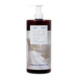 KORRES Crispy Clean White Rose & Cotton Shower Gel, Ενυδατικό Αφρόλουτρο Σώματος Λευκά Άνθη & Βαμβάκι -1lt