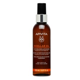 APIVITA Micellar Oil, Λάδι σε Γαλάκτωμα Καθαρισμού για Πρόσωπο, Μάτια & Χείλη με Πρόπολη και 4 Έλαια  -150ml