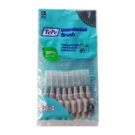 TEPE Interdental Brush, Μεσοδόντια Βουρτσάκια Γκρι, Μέγεθος ISO: 7 (1.3 mm) - 8τεμ
