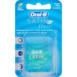 ORAL B Satin Floss Οδοντικό Νήμα Με Γεύση Μέντα 25m