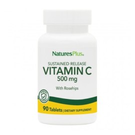 NATURE΄S PLUS Vitamin C 500mg With Rose Hips, Βιταμίνη C με Καρπούς Αγριοτριανταφυλλιάς - 90tabs