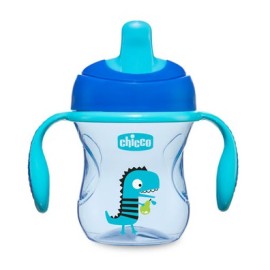 CHICCO Training Cup 6m+, Εκπαιδευτικό Κύπελλο με Λαβές Μπλε - 200ml