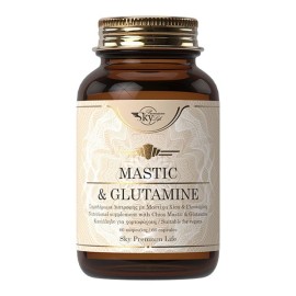 SKY PREMIUM LIFE Mastic & Glutamine, Συμπλήρωμα Διατροφής με Μαστίχα Χίου & Γλουταμίνη - 60caps