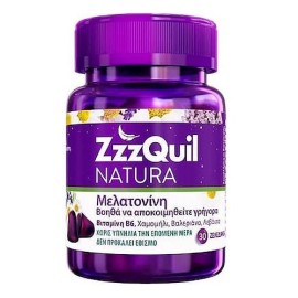 ZZZQUIL Natura, Βοήθημα Ύπνου με Μελατονίνη - 30 ζελεδάκια