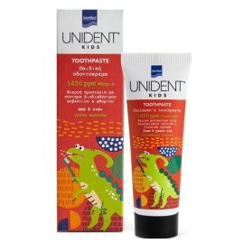 INTERMED Unident Kids, Παιδική Oδοντόκρεμα 1450ppm Φθόριο με Γεύση Φράουλα 6y+ -50ml