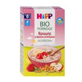 HIPP Bio Porridge Βρώμης με Φράουλα & Βατόμουρο - 250gr