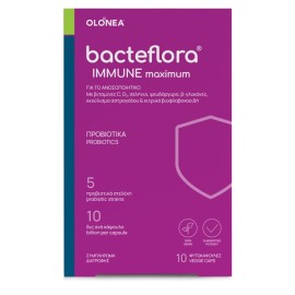 OLONEA BacteFlora Immune Maximum, Συμπλήρωμα Διατροφής με Προβιοτικά & Βιταμίνες - 10caps