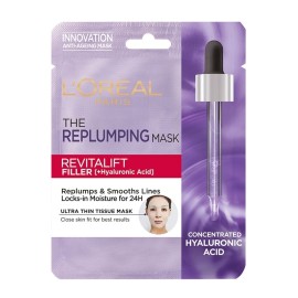 LOREAL PARIS Revitalift Filler Replumping Mask, Υφασμάτινη Μάσκα Προσώπου - 1τεμ